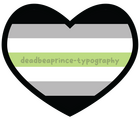 Digital art of the agender pride flag in a heart.
